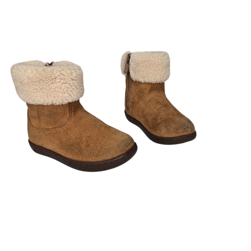 UGG Australlia Girls kids sz 7 Jorie 1001511 Ankle Round Toe Brown Winter Boots